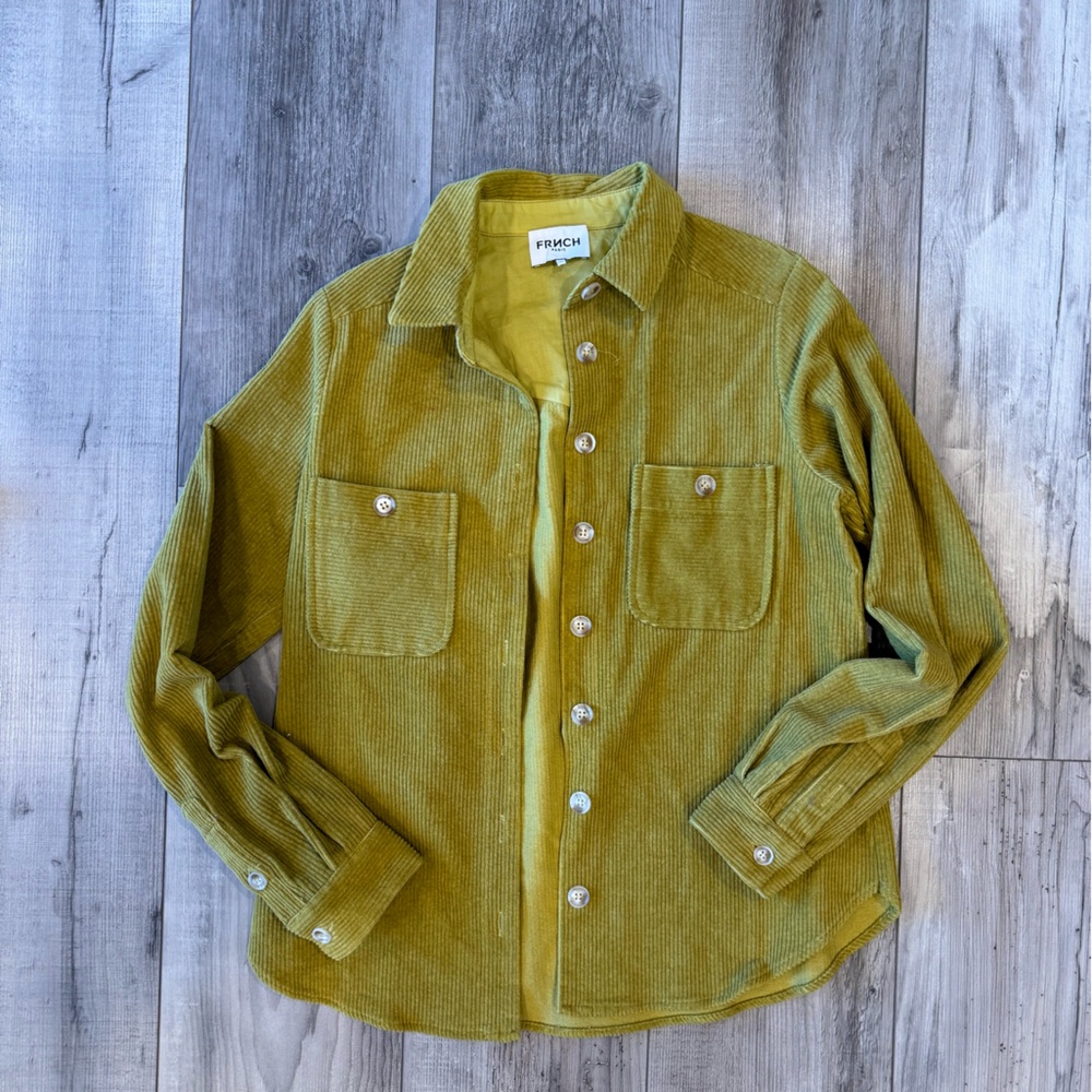 FRNCH Paris Green Corduroy shirt